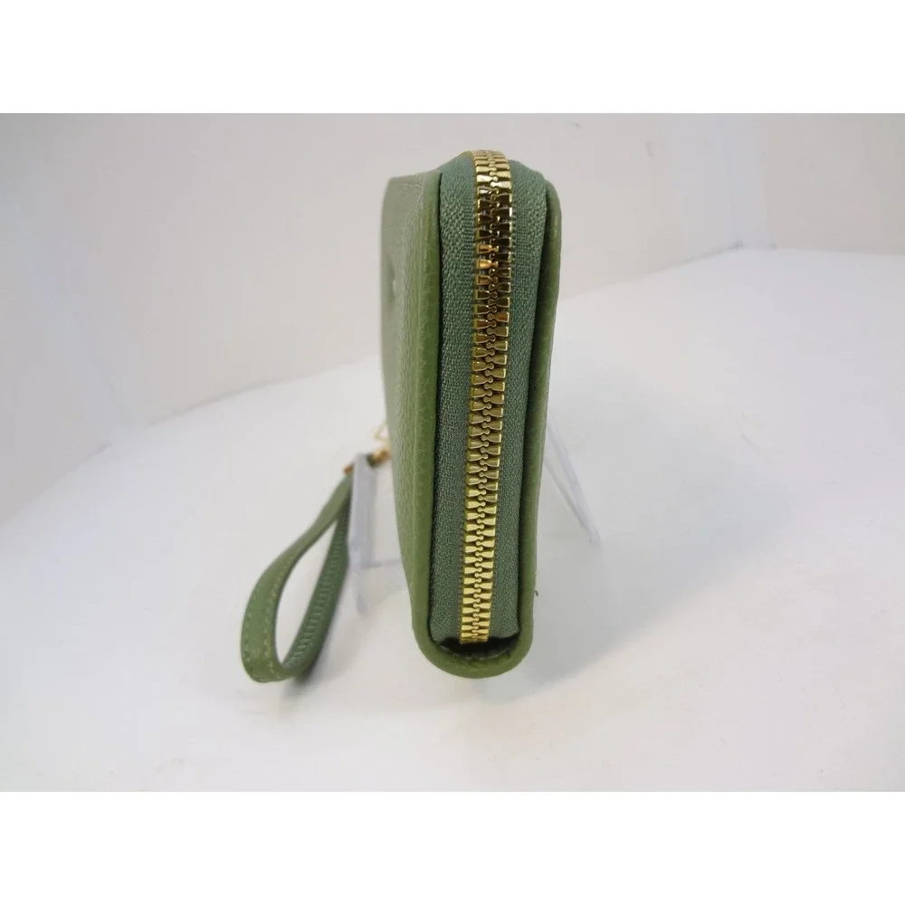 Ragsto Satchel Handbag Wallet Set Large Green New Pebbled Faux‎ Leather Padlock